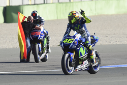 Valentino Rossi, Yamaha Factory Racing and winner and 2015 World Champion Jorge Lorenzo, Yamaha Factory Racing