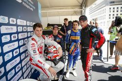 Da sinistra a destra: Loic Duval, Dragon Racing, Antonio Felix Da Costa, Team Aguri Formula E Team,