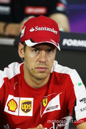 Sebastian Vettel, Ferrari alla conferenza stampa FIA
