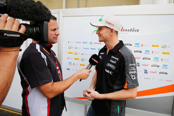 Nico Hulkenberg, Sahara Force India F1 avec Ted Kravitz, Sky Sports