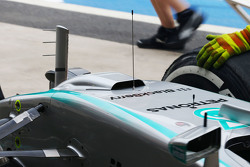 Сенсоры на носу Mercedes AMG F1 W06