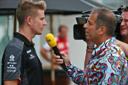 Нико Хюлькенберг, Sahara Force India F1 и Кай Эбель, ведущий RTL TV