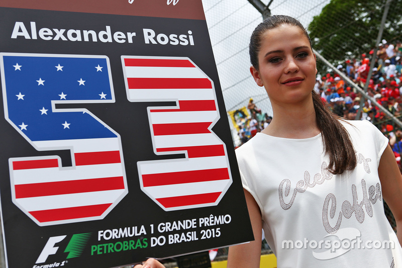 Grid girl para Alexander Rossi, Manor Marussia F1 Team