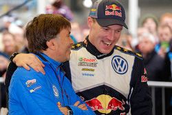 Jost Capito, Volkswagen-Sportchef, mit Jari-Matti Latvala, Volkswagen Motorsport