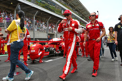 Kimi Raikkonen, Ferrari on the grid