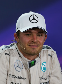 Победитель гонки - Нико Росберг, Mercedes AMG F1 на пресс-конференции FIA