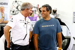 Fritz Enzinger, Porsche Team LMP1 director, with Juan Pablo Montoya