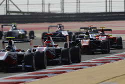 Esteban Ocon, ART Grand Prix devant Luca Ghiotto, Trident