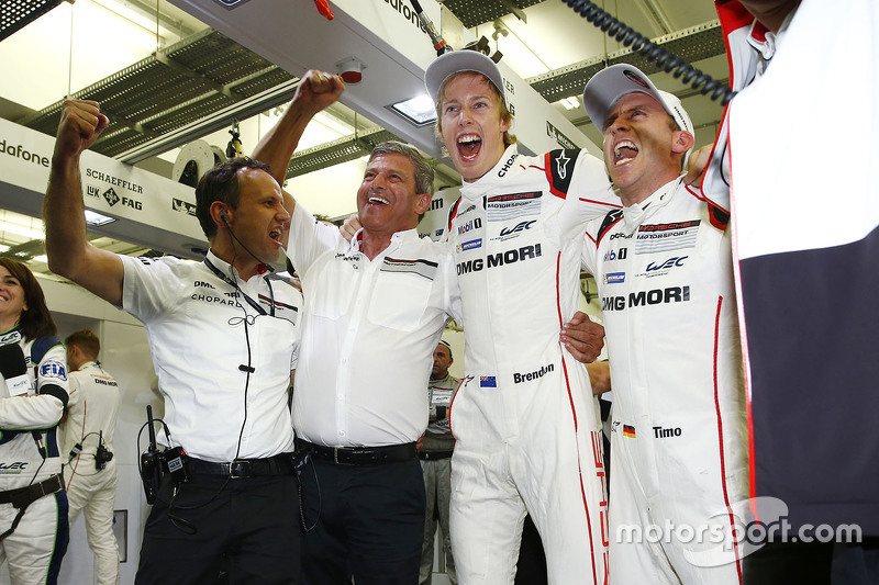 WEC-Weltmeister 2015: Brendon Hartley, Timo Bernhard, Porsche Team