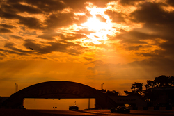 Race action at sunrise
