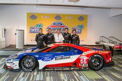 Pilotos de Chip Ganassi Ford GTLM para IMSA y Le Mans: Dirk Müller, Joey Hans, RIchard Westbrook y R