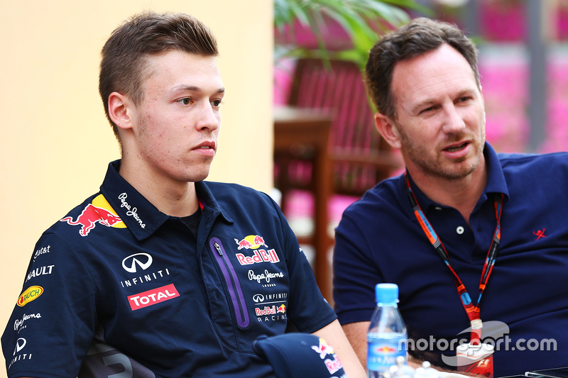 Daniil Kvyat, Red Bull Racing met Christian Horner, Red Bull Racing-teambaas