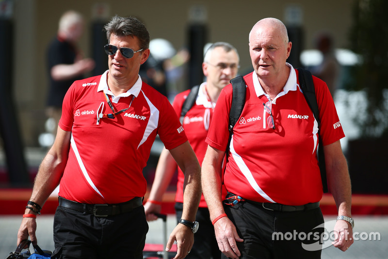 (L to R): Graeme Lowdon, Manor Marussia F1 Team Chief Executive Officer with John Booth, Manor Marussia F1 Team Team Principal