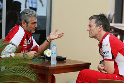 (L to R): Maurizio Arrivabene, Ferrari Team Principal with James Allison, Ferrari Chassis Technical Director