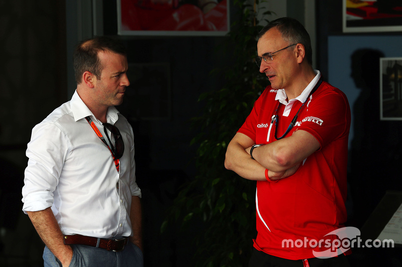 Stephen Fitzpatrick, Manor Marussia F1 Team, Investor, mit John McQuilliam, Manor Marussia F1 Team, Technischer Direktor