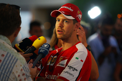 Sebastian Vettel, Ferrari with the media