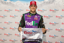 Pole winner Denny Hamlin, Joe Gibbs Racing Toyota