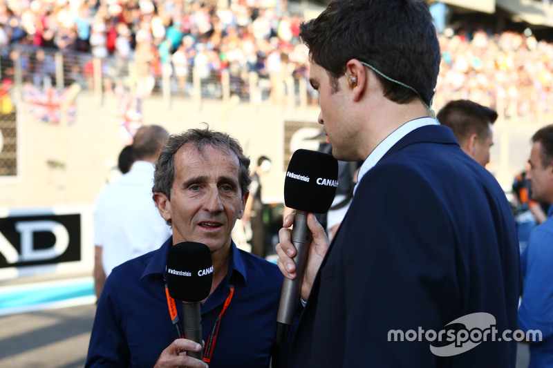 Alain Prost, on the grid