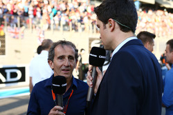 Alain Prost, on the grid
