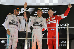 Podium: Winnaar Nico Rosberg, Mercedes AMG F1 Team, tweede Lewis Hamilton, Mercedes AMG F1 Team, der
