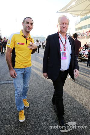 Cyril Abiteboul, Renault Sport F1 Managing Director met Jerome Stoll, Renault Sport F1 President op 