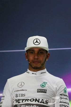 Lewis Hamilton, Mercedes AMG F1, in der FIA-Pressekonferenz