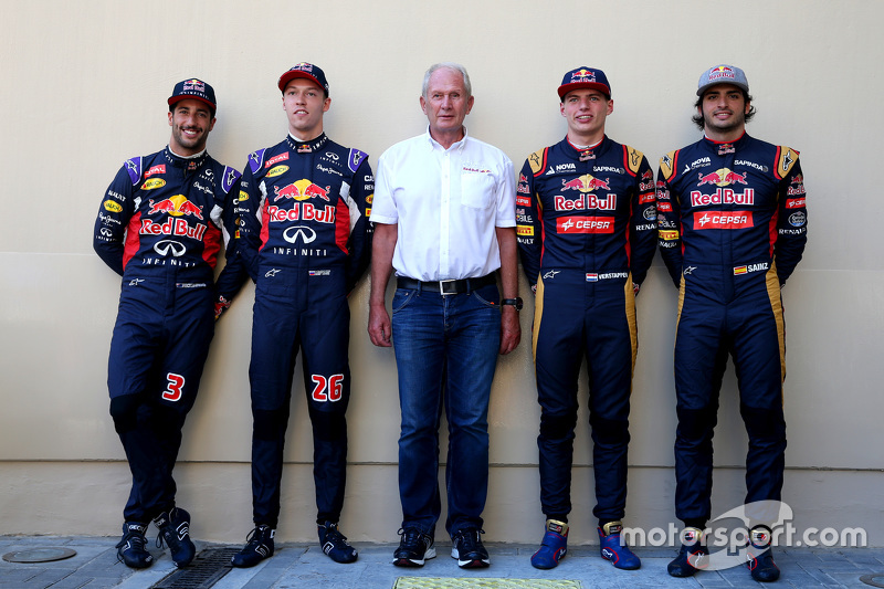 Daniel Ricciardo ve Daniil Kyvat, Red Bull Racing ve Dr. Helmut Marko ve Max Verstappen ve Carlos Sa
