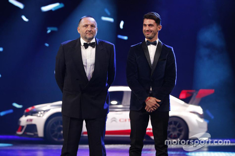 Yves Matton and Jose Maria Lopez with the title-winning Citroen C-Elysee World Touring Car.
