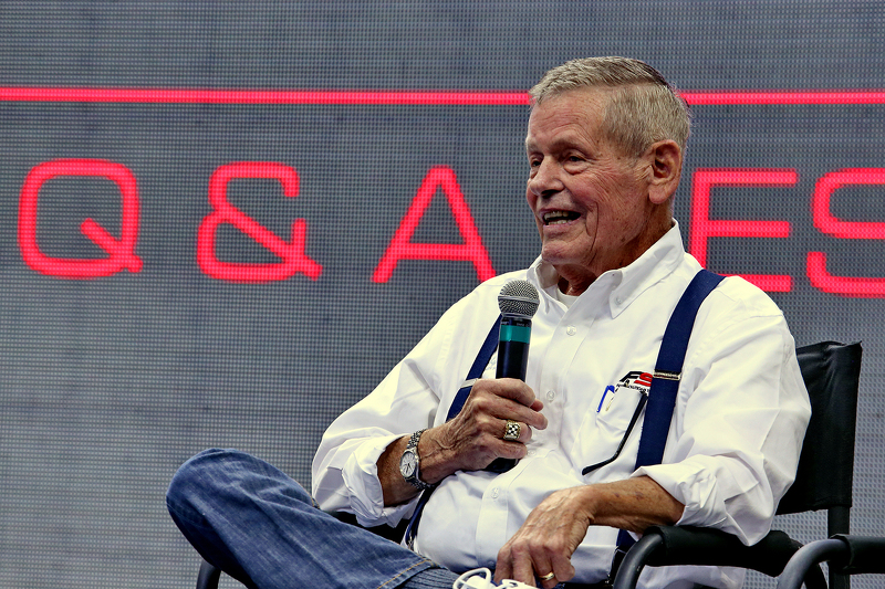 Bobby Unser speaks at the 2015 PRI Show