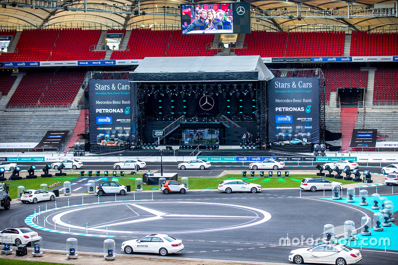 Mercedes cars at Mercedes Benz Arena