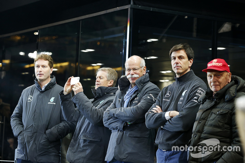 Ola Kaellenius, Dr. Thomas Weber, Dr. Dieter Zetsche, Toto Wolff, Niki Lauda