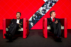 Sebastian Vettel con il compagno di squadra Kimi Raikkonen