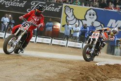 Brad Baker y Marc Marquez, Repsol Honda Team, al Superprestigio 2015