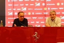 Sergio Marchionne, Ferrari President and CEO of Fiat Chrysler Automobiles with Maurizio Arrivabene, Team Principal Scuderia Ferrari