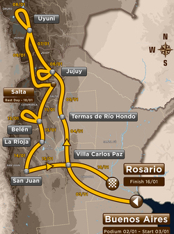 La ruta del Dakar 2016