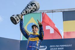 Podium : le vainqueur Sébastien Buemi, Renault e.Dams