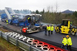 Trabajos en la pista