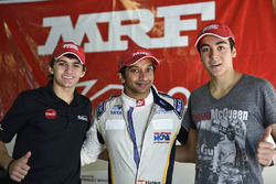 Pietro Fittipaldi, Narain Karthikeyan and Giuliano Alesi