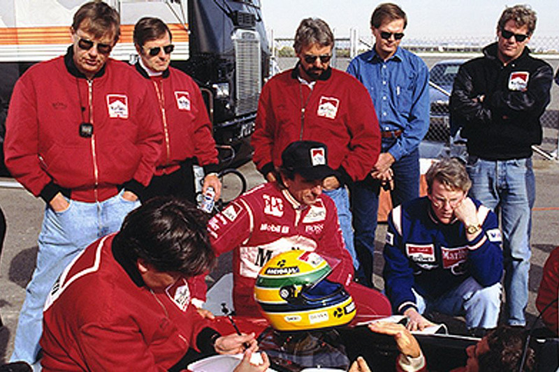 Ayrton Senna, Emerson Fittipaldi, Rick Mears, Paul Tracy