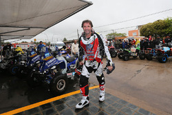 The bikes and quads convoy stops at a petrol station