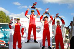 Podium: race winner Olivier Bédard, second place Thanaroj Thanasitnitikate, third place Stefan Rzadzinski and Olivier Pelletier