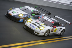 #23 Team Seattle/Alex Job Racing Porsche GT3 R : Ian James, Mario Farnbacher, Alex Riberas, Wolf Henzler, #911 Porsche Team North America Porsche 911 RSR : Nick Tandy, Patrick Pilet, Kevin Estre