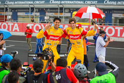 Winners Sean Gelael and Antonio Giovinazzi