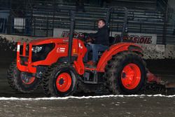 Tony Stewart does some track maintenance