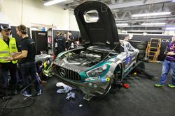 #3 Black Falcon Mercedes AMG GT3: Abdulaziz Al Faisal, Hubert Haupt, Yelmer Buurman, Bernd Schneider, Michal Broniszewski in pit box