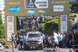 Car category second place Nasser Al-Attiyah and Matthieu Baumel