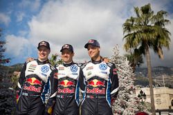 Jari-Matti Latvala, Sébastien Ogier, Andreas Mikkelsen, Volkswagen Motorsport