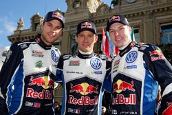 Andreas Mikkelsen, Sébastien Ogier, Jari-Matti Latvala, Volkswagen Motorsport