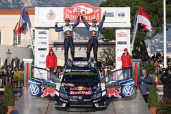 Podium: winners Sébastien Ogier, Julien Ingrassia, Volkswagen Motorsport