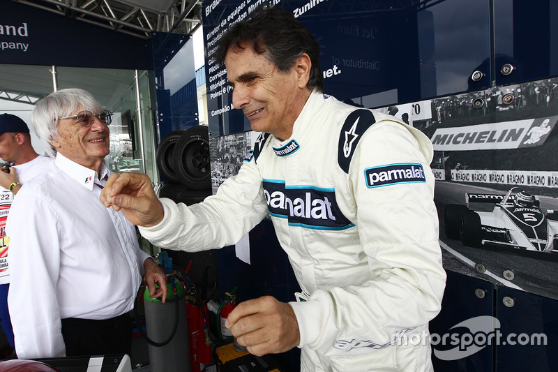 Bernie Ecclestone, CEO of F1, with Nelson Piquet